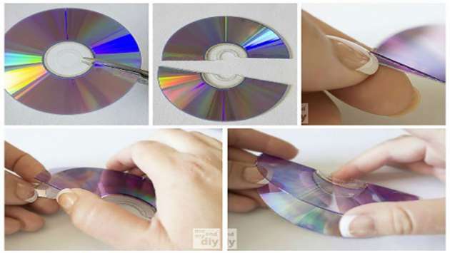 Mosaico de CDs para bandejas